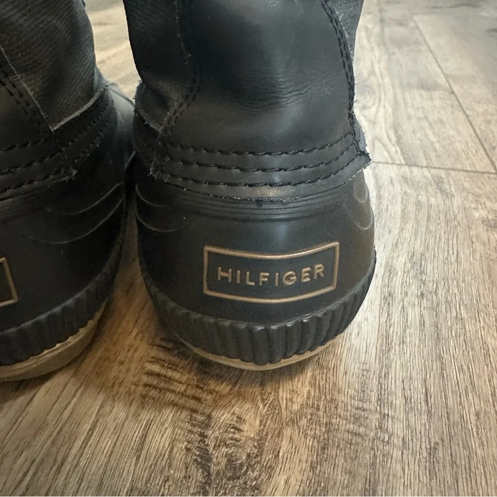 Tommy‎ Hilfiger Men’s Collins Duck Boots, Waterproof, Dark Gray, Black, Size 11